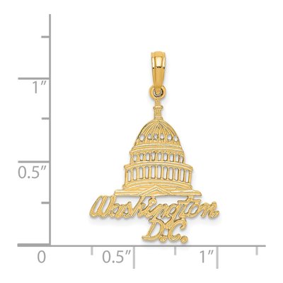 14K Yellow Gold Washington D.C Capitol Charm – view 4