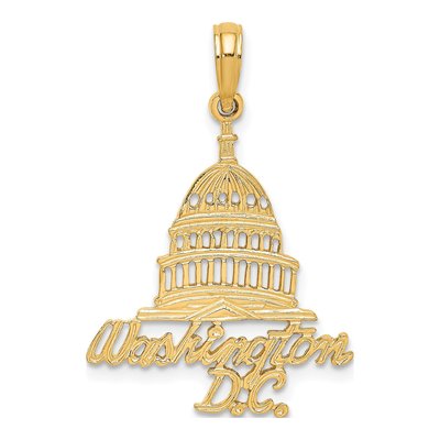14K Yellow Gold Washington D.C Capitol Charm