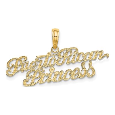 14K Yellow Gold Puerto Rican Princess Charm