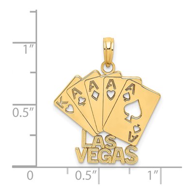 14K Yellow Gold Las Vegas Playing Cards Charm – view 4