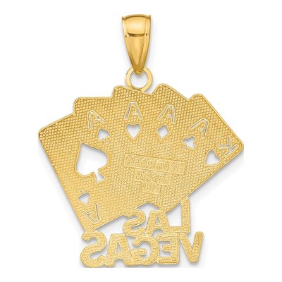14K Yellow Gold Las Vegas Playing Cards Charm – view 5