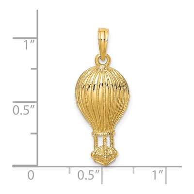 14K Yellow Gold Hot Air Balloon Pendant – view 4