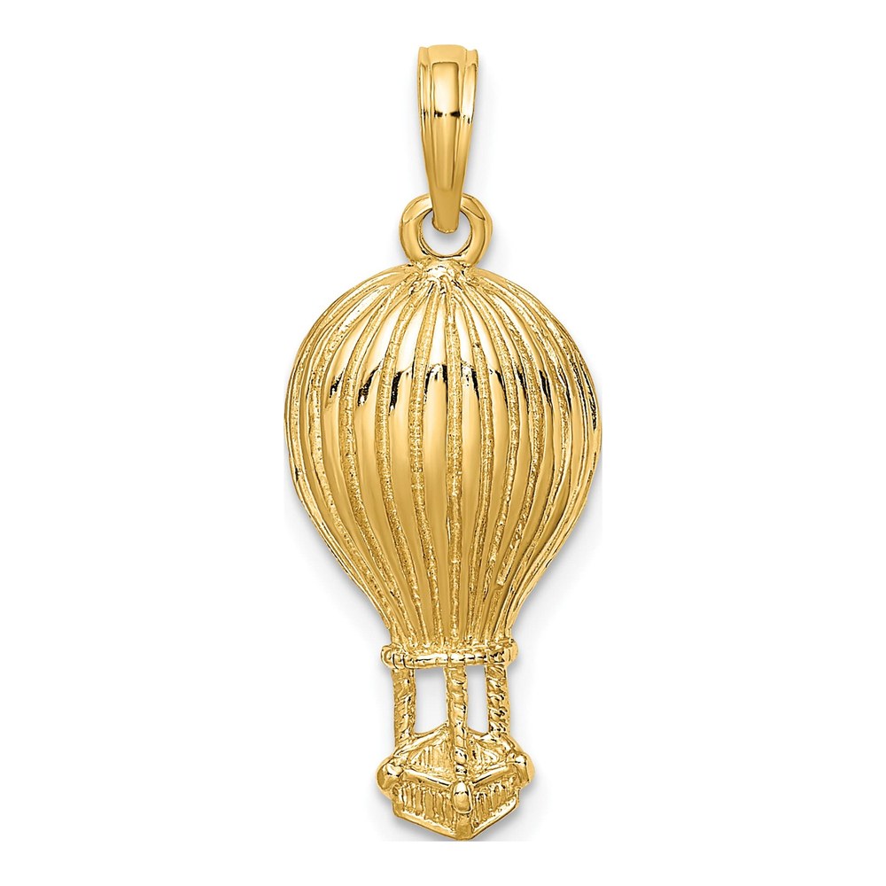 14K Yellow Gold Hot Air Balloon Pendant