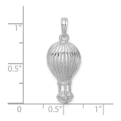 14K White Gold Hot Air Balloon Pendant – view 4