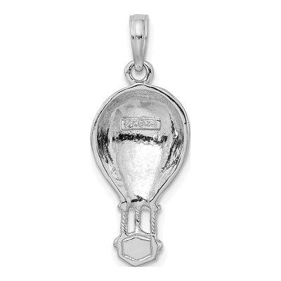 14K White Gold Hot Air Balloon Pendant – view 5