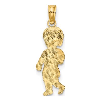 14K Yellow Gold Little Boy Walking Charm – view 4
