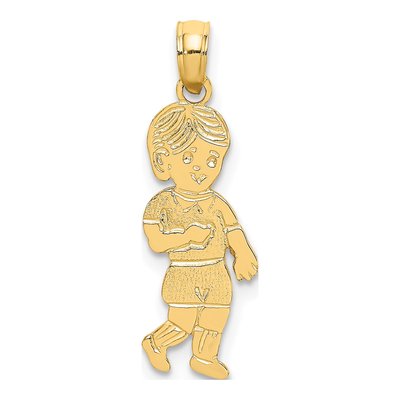 14K Yellow Gold Little Boy Walking Charm