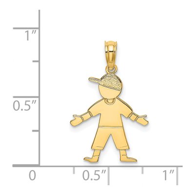 14K Yellow Gold Boy Charm – view 4