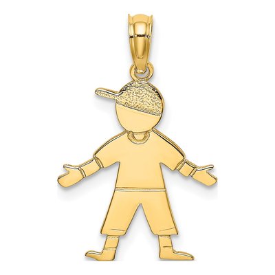14K Yellow Gold Boy Charm