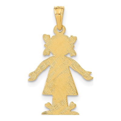 14K Yellow Gold Girl Pendant – view 5