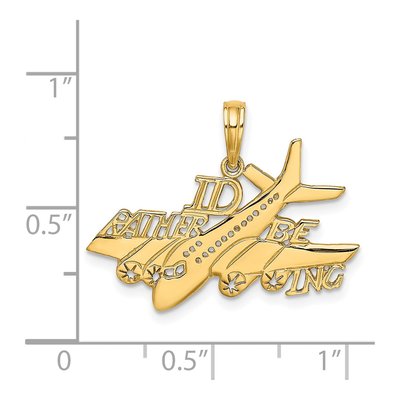 14K Yellow Gold 'i'd Rather Be Flying' Charm – view 4