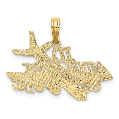 14K Yellow Gold 'i'd Rather Be Flying' Charm – view 5