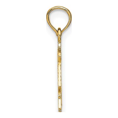 14K Yellow Gold LIBRA Zodiac Charm Pendant – view 3