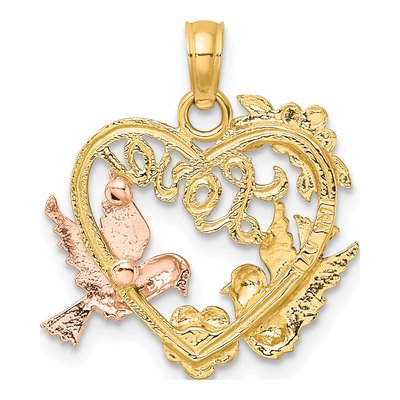 14K Two-Tone Gold LOVE Charm – view 5