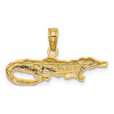 14K Yellow Gold Alligator Charm – view 4