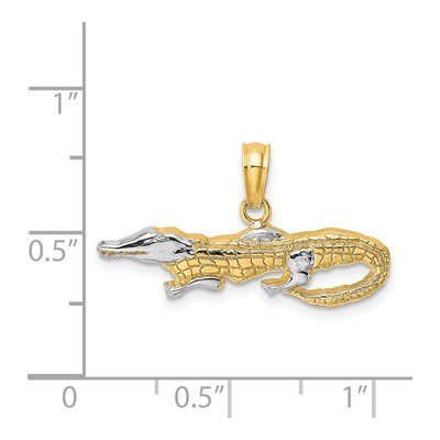 14K Yellow Gold Alligator Charm – view 5