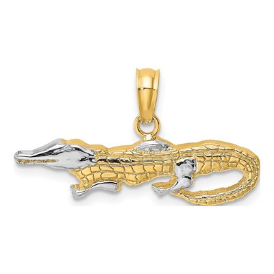 14K Yellow Gold Alligator Charm