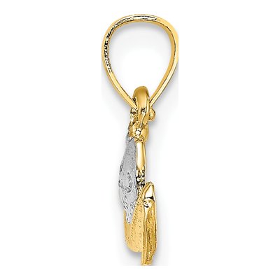 14K Yellow Gold Cowboy Hat Pendant – view 3