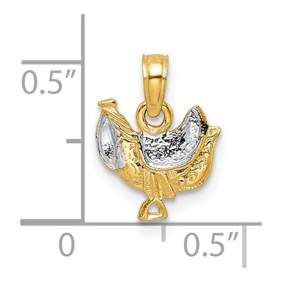 14K Yellow Gold Saddle Pendant – view 5