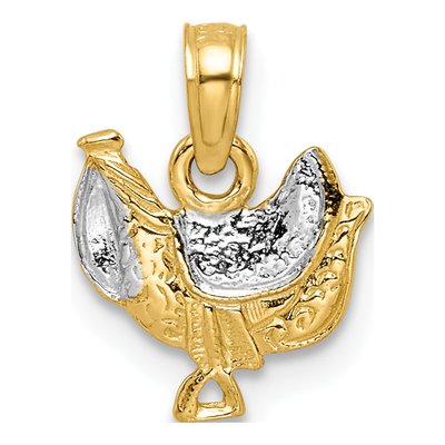 14K Yellow Gold Saddle Pendant