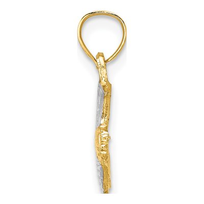 14K Yellow Gold Cowboy Boot Pendant – view 3