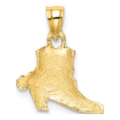 14K Yellow Gold Cowboy Boot Pendant – view 5