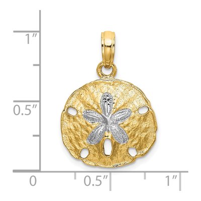 14K Yellow Gold Sand Dollar Charm – view 4