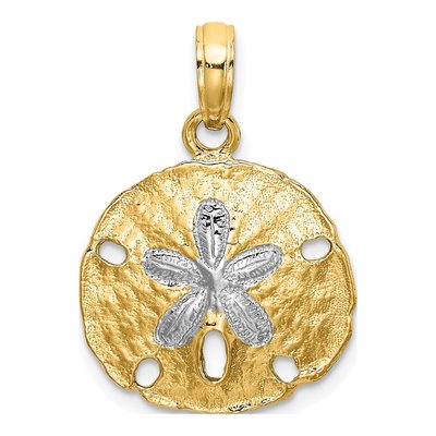 14K Yellow Gold Sand Dollar Charm