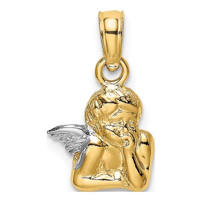 14K Yellow Gold Angel Pendant