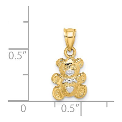 14K Yellow Gold Teddy Bear Charm – view 4