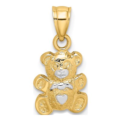 14K Yellow Gold Teddy Bear Charm