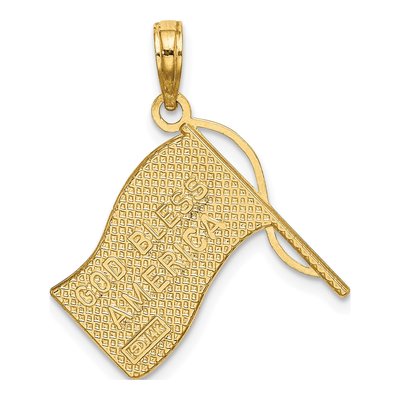 14K Yellow Gold American Flag Pendant – view 5
