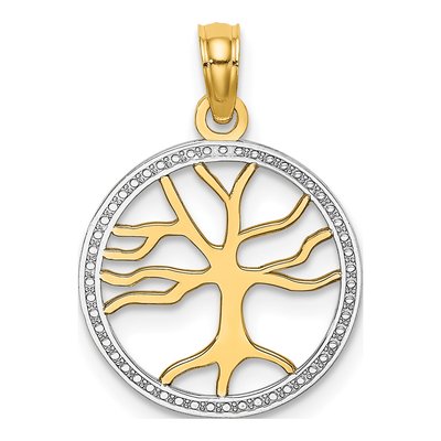 14K Yellow Gold Tree of Life Pendant