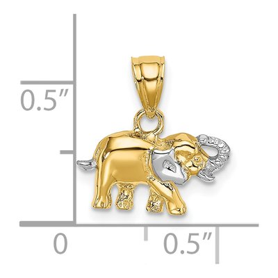 14K Yellow Gold Small Elephant Charm – view 4