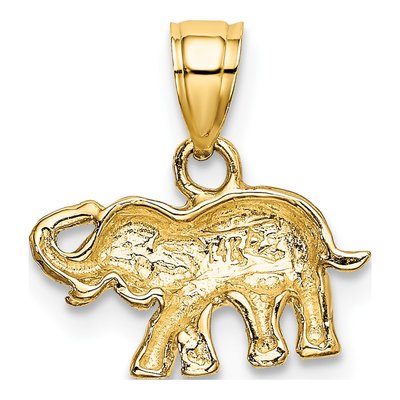 14K Yellow Gold Small Elephant Charm – view 5