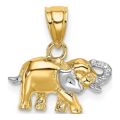 14K Yellow Gold Small Elephant Charm