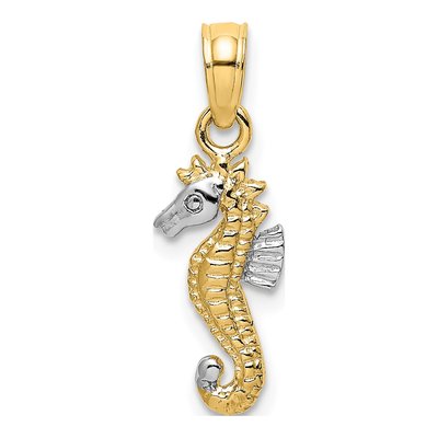 14K Yellow Gold Mini Seahorse Charm