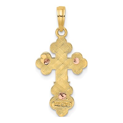 14K Two-Tone Gold Crucifix Charm – view 5