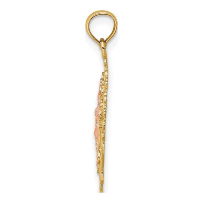 14K Two-Tone Gold Crucifix Charm – view 3