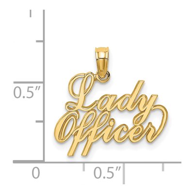 14K Yellow Gold Officer Pendant – view 4