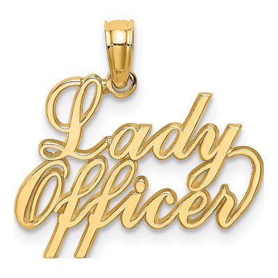 14K Yellow Gold Officer Pendant
