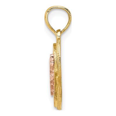 14K Two-Tone Gold MOM Heart Pendant – view 3