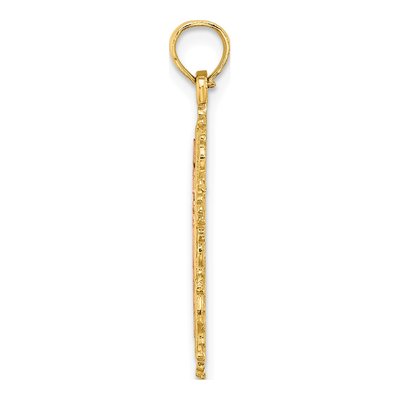 14K Two-Tone Gold Cross Charm – view 3