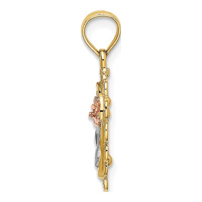 14K Two-Tone Gold Heart Charm – view 3
