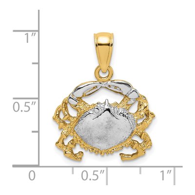 14K Yellow Gold Crab Charm – view 4