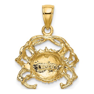 14K Yellow Gold Crab Charm – view 5