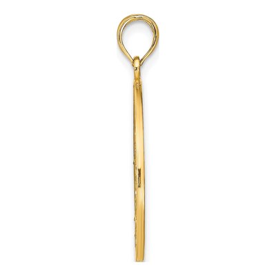 14K Yellow Gold Floral Medallion Pendant – view 3