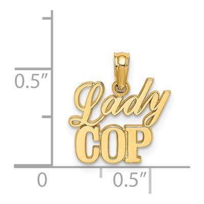 14K Yellow Gold Cop Pendant – view 4