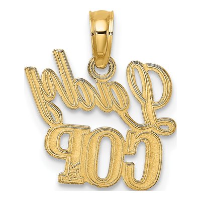 14K Yellow Gold Cop Pendant – view 5