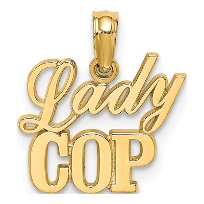 14K Yellow Gold Cop Pendant